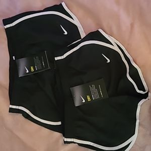 NWT Nike Girls XS Black Shorts Set of Two